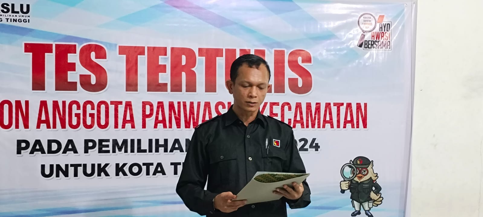 Ketua Bawaslu Kota Tebing Tinggi Amsal Franky H Tambun