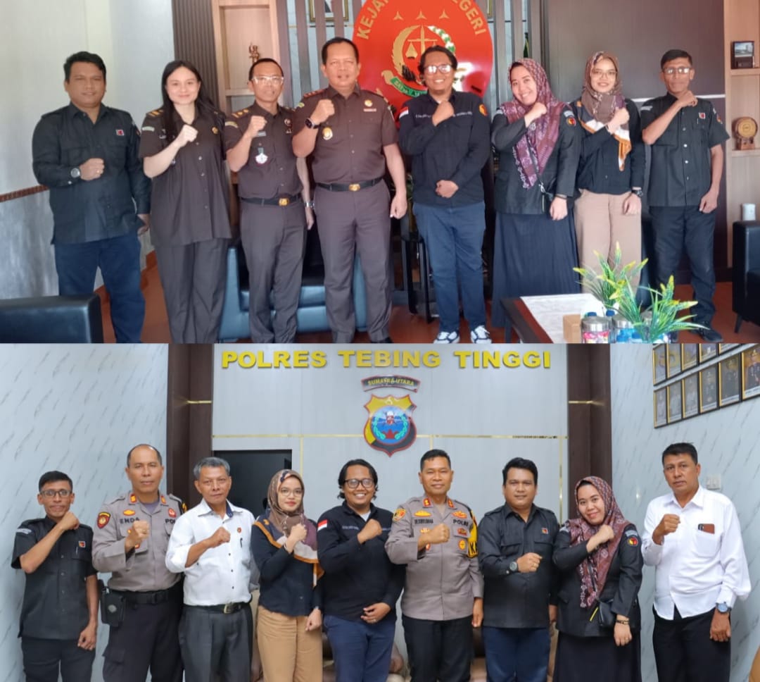 Anngota Bawaslu Kota Tebing Tinggi Lambok Simbolon dan Elfian Choky Nasution