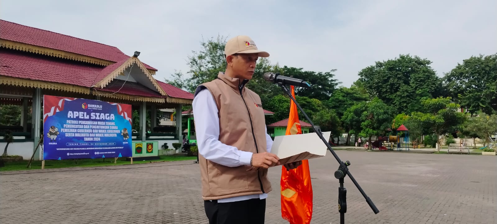 Ketua Bawaslu Kota Tebing Tinggi Amsal Franky H Tambun