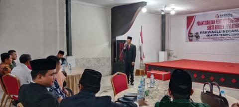 Ketua Bawaslu Kota Tebing Tinggi Amsal Franky H Tambun