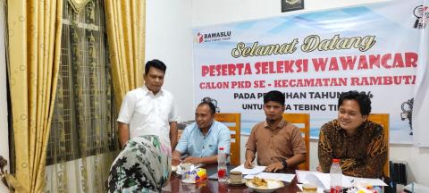 Anggota Bawaslu Kota Tebing Tinggi, Kordiv PPS Lambok Simbolon