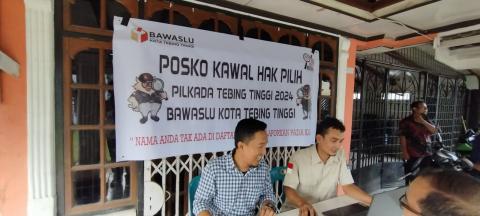 Posko Kawal Hak Pilih Bawaslu Kota Tebing Tinggi