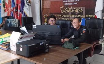 Ketua Bawaslu Kota Tebing Tinggi, Amsal Franky H Tambun