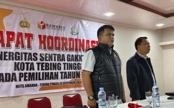 Anggota Bawaslu Kota Tebing Tinggi Lambok Simbolon