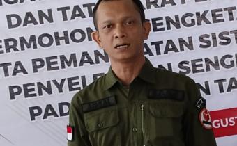 Ketua Bawaslu Kota Tebing Tinggi Amsal Franky H Tambun